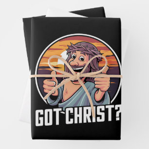Got Buddy a Christi Weihnachten Jesus Religiös Geschenkpapier Set