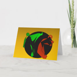 got capoeira-Kampfkunstspiel Geburtstagskarte Karte