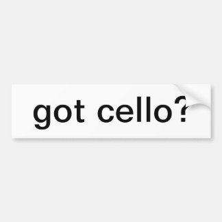 got Cello? Autoaufkleber