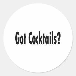 Got Cocktails Runder Aufkleber