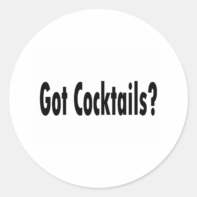 Got Cocktails Runder Aufkleber (Vorderseite)