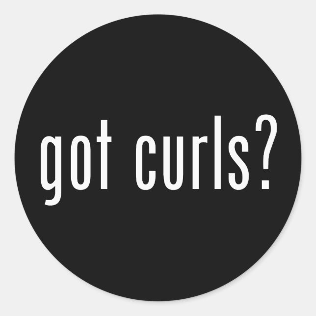 Got Curls? Runder Aufkleber (Vorderseite)