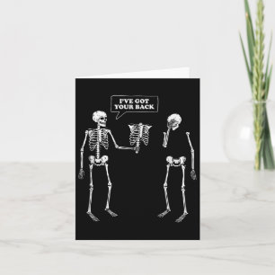 Got deinen Rücken _ Funny Skeleton Puff Karte