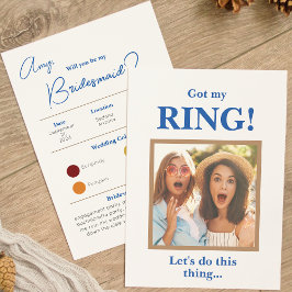 Got der Bridesmaid-Vorschlagskarte meiner Ringfarb Einladung