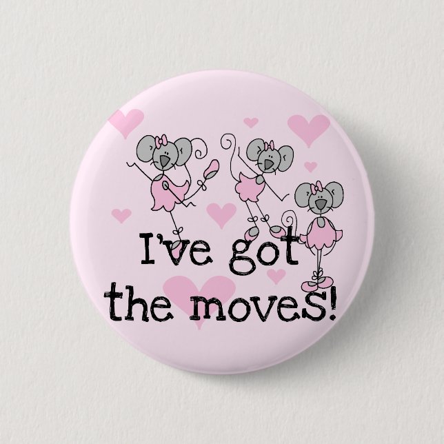 Got die Bewegungs-Ballett-T - Shirts und die Button (Vorderseite)