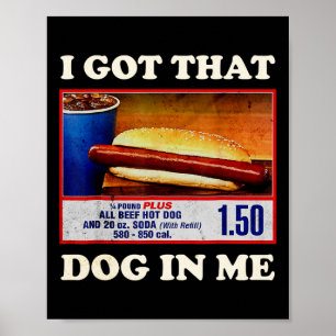 Got dieses Hund in mir lustige Combo 4. Juli Vinta Poster