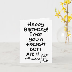 Got dir ein Geschenk, aber ich aß es, Liebe vom Hu Karte
