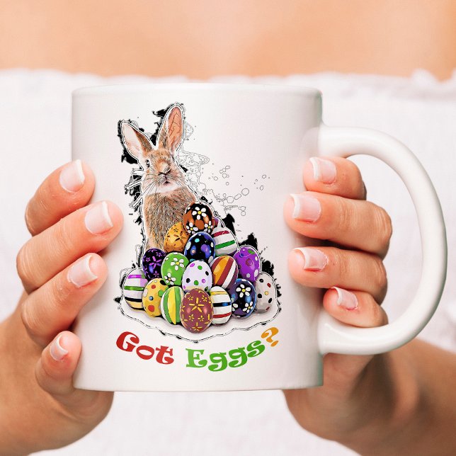 Got Eier? Funny Oaster Bunny Eggs Kaffeetasse (Got Eggs? Funny Easter Bunny Eggs. Coffee Mug)