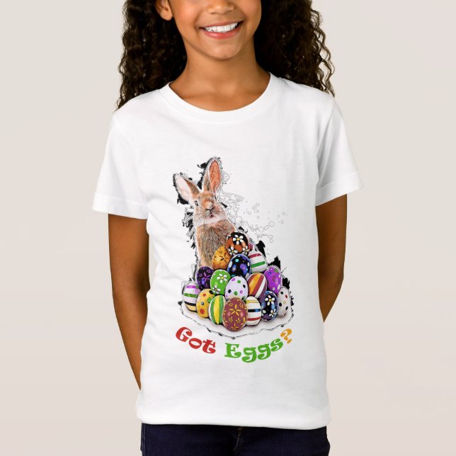 Got Eier? Funny Oaster Bunny Eggs T-Shirt (Vorderseite)