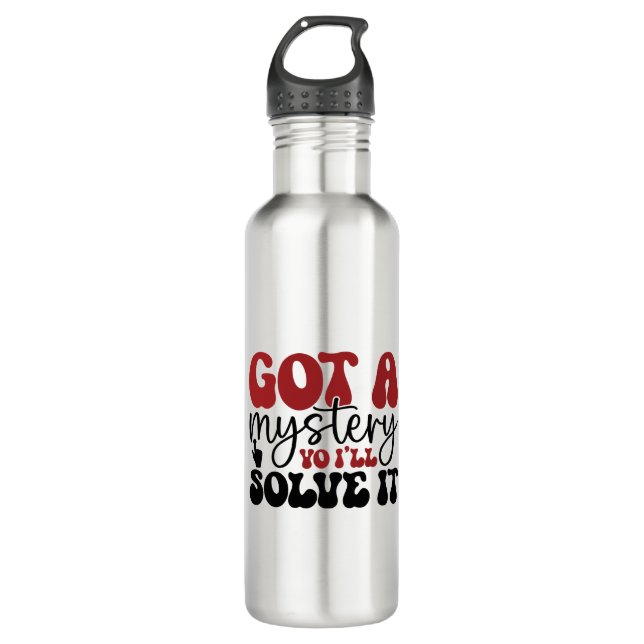 Got ein Rätsel, das du lösen wirst Edelstahlflasche (Vorderseite)