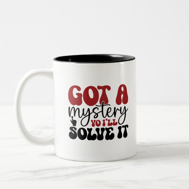 Got ein Rätsel, das du lösen wirst Zweifarbige Tasse (Links)