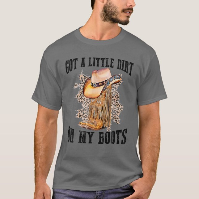 Got ein wenig direkt auf meine Stiefel lustige Cou T-Shirt (Vorderseite)