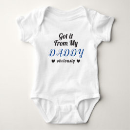Got es von meinem Daddy offensichtlich blauschwarz Baby Strampler