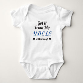 Got es von meinem Onkel Hört offensichtlich blau s Baby Strampler