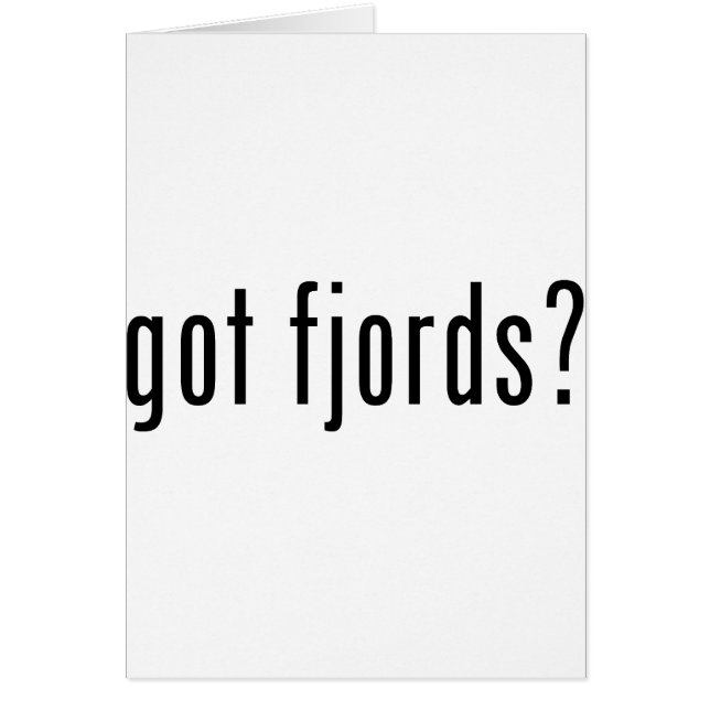 got Fjorde? (Vorne)