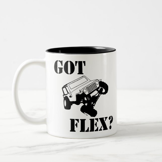 Got Flex? Zweifarbige Tasse (Links)