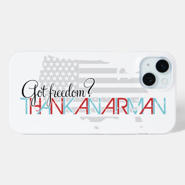 Got Freiheit? Vielen Dank an Airman iPhone 15 Mini Hülle (Rückseite (Horizontal))