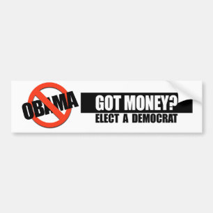 GOT GELD - WÄHLEN SIE EINEN DEMOKRATEN AUTOAUFKLEBER