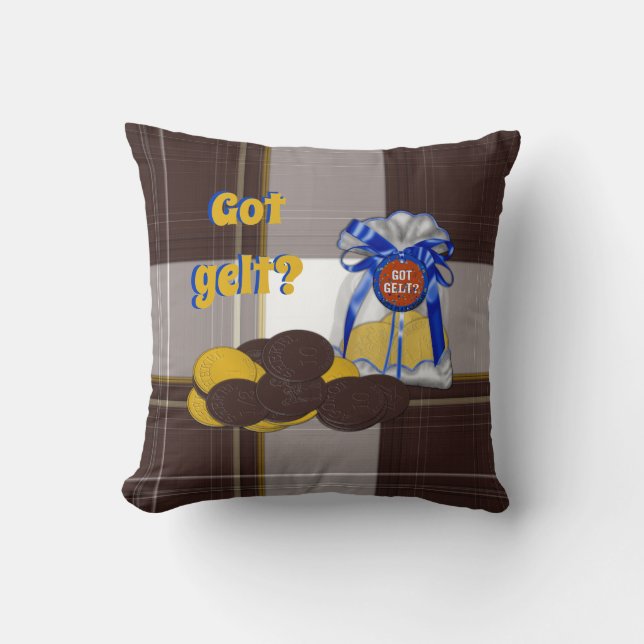 Got-Gelt-Schokolade-Coin-Grouping Kissen (Vorderseite)