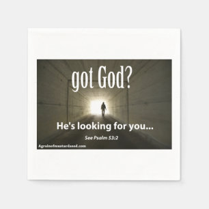 got Gott? Er sucht nach dir, anpassbar Serviette
