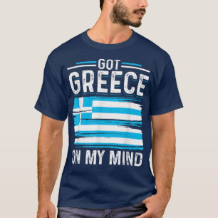 Got Griechenland in meinem Kopf griechische Flagge T-Shirt