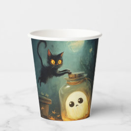 Got - Halloween Cat und Ghost Pappbecher