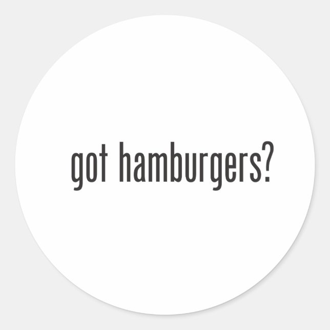 got Hamburger Runder Aufkleber (Vorderseite)