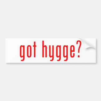 got hygge? autoaufkleber
