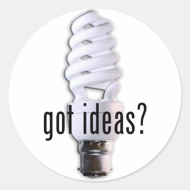 Got Ideen? Runder Aufkleber (Vorderseite)