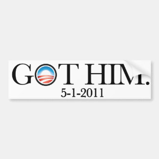 GOT IHN. OBAMA GOT OSAMA. BIN LADEN IST TOT AUTOAUFKLEBER