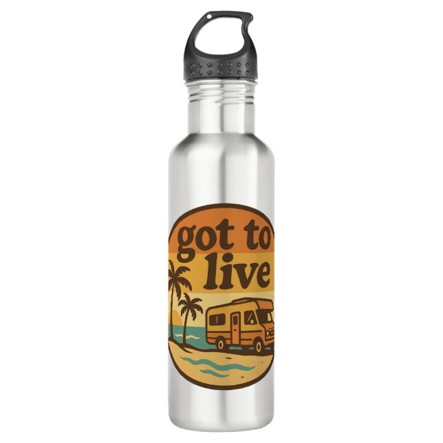 Got in eine Wasserflasche Edelstahlflasche (Vorderseite)