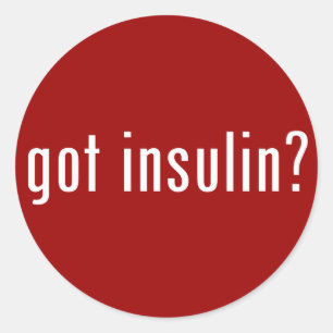 got Insulin? Runder Aufkleber