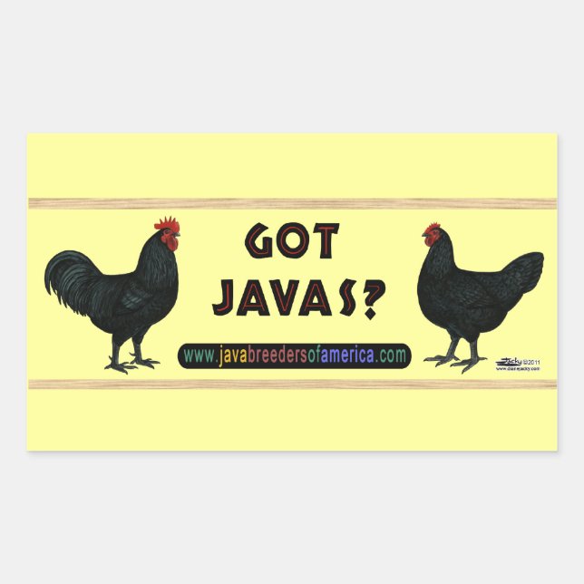 Got Javas? Rechteckiger Aufkleber (Vorderseite)