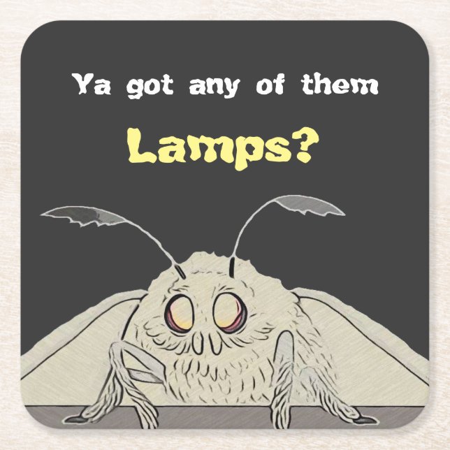 Got jede mögliche Lampen-Motte Meme Rechteckiger Pappuntersetzer (Vorderseite)