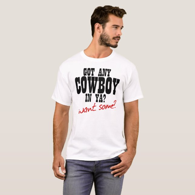 GOT JEMANDEN IN YA? WOLL etwas? T-Shirt (Vorne ganz)