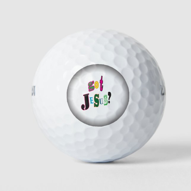 Got Jesus Black Oval Abstrakt Golfball (Vorderseite)