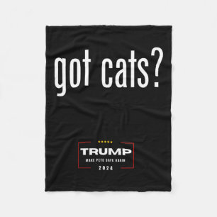 Got Katzen, die die Hunde essen - Trump macht Tier Fleecedecke