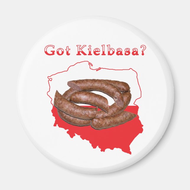 Got Kielbasa polnische Karte Magnet (Vorne)