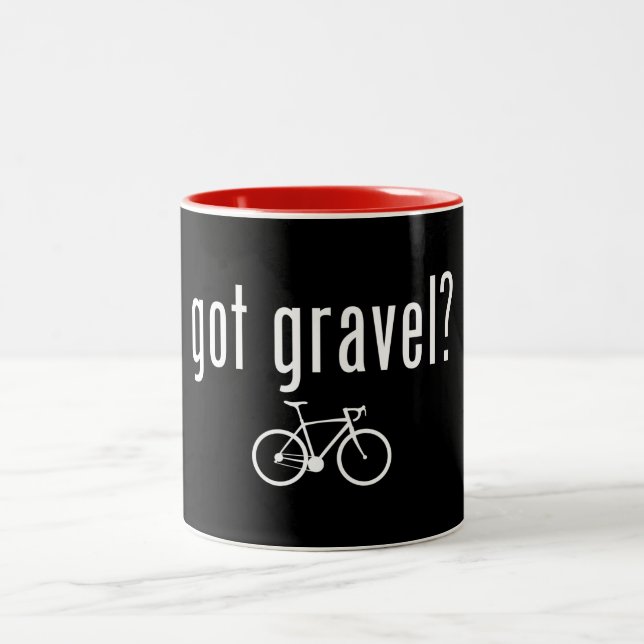 Got Kies-Radfahren Zweifarbige Tasse (Mittel)
