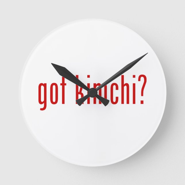 got Kimchi? Runde Wanduhr (Vorderseite)