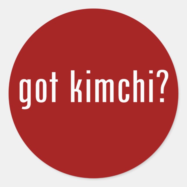 got Kimchi? Runder Aufkleber (Vorderseite)