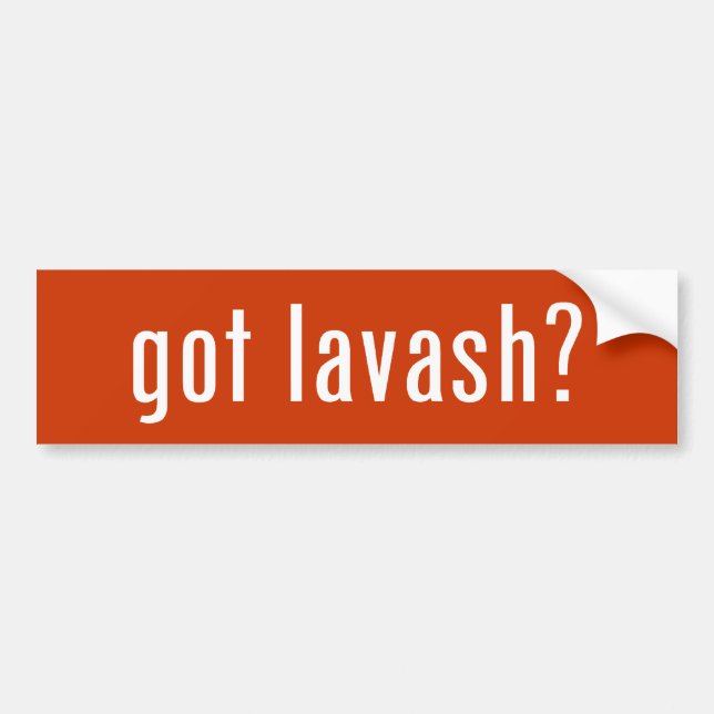 got lavash? Autoaufkleber (Vorne)