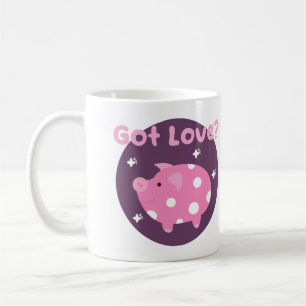 Got Liebe Kawaii niedliches rosa Schwein Kaffeetasse