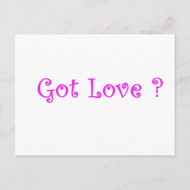 Got Liebe? Postkarte (Vorderseite)