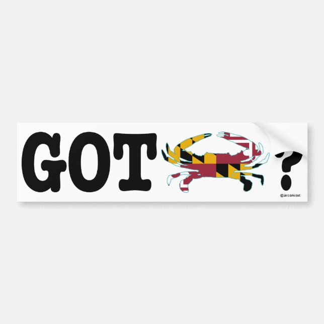 Got Maryland-Krabben-Autoaufkleber Autoaufkleber (Vorne)