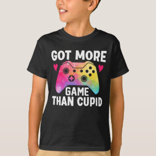 Got mehr Spiel als Cupid Valentine Video Game T-Shirt