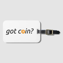 "got Münze?" Bitcoin BTC | Gepäckanhänger