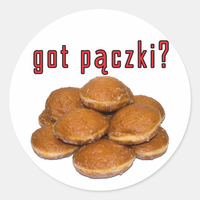 got Paczki? Polnisches Dessert Runder Aufkleber (Vorderseite)