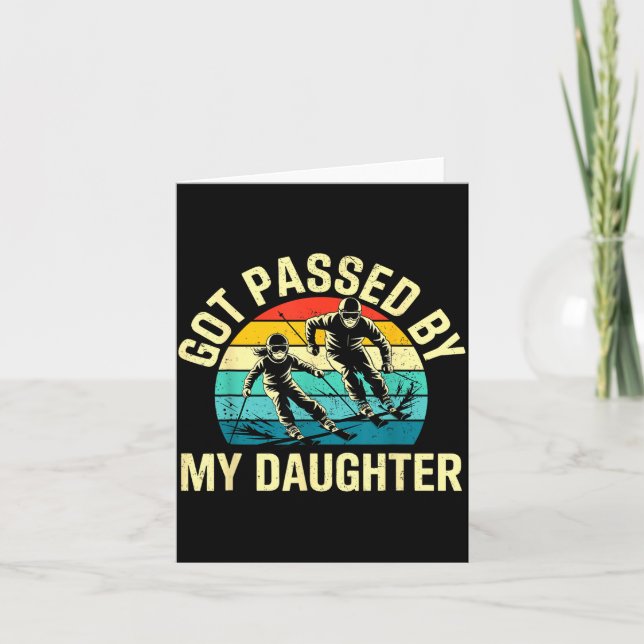 Got Ped By My Daughter Funny Ski Skiing Winter Mou Karte (Vorderseite)