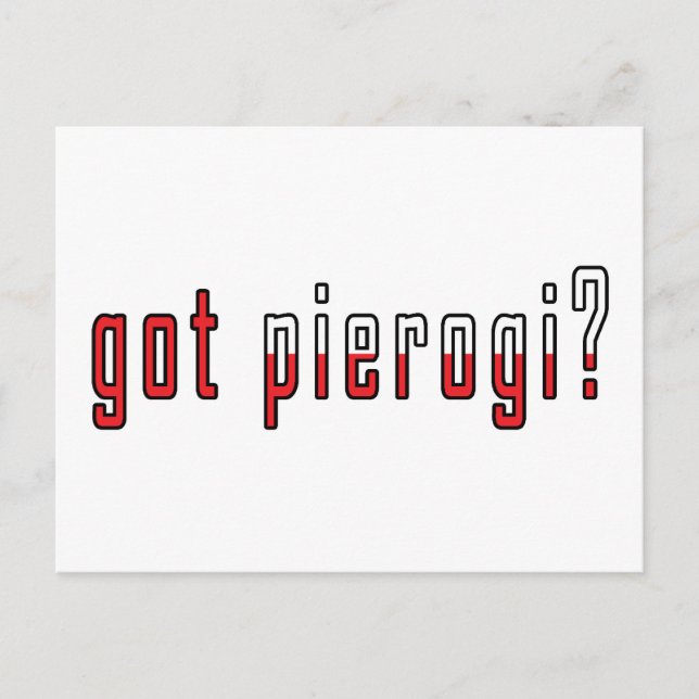 got Pierogi? Flagge Postkarte (Vorderseite)